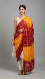 Red & Yellow Dual-Tone Dupatta - Image 2
