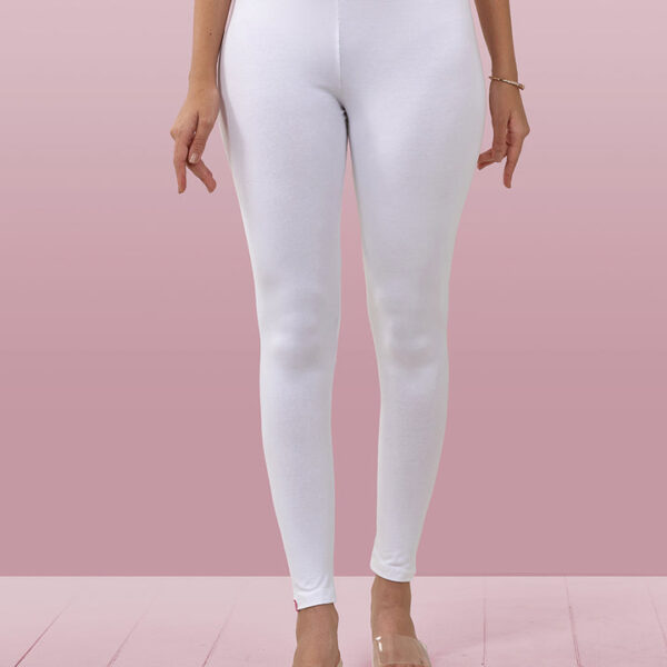 White Ankle Length Leggings
