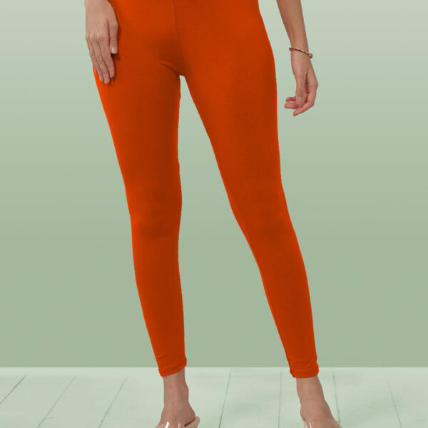 Orange Ankle Length Leggings