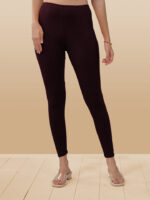 Maroon Ankle Length Leggings - Image 10