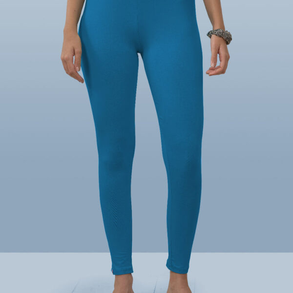 Blue Ankle Length Leggings