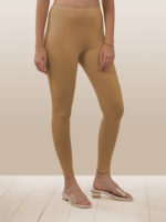 Beige Ankle Length Leggings - Image 4