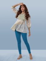 Blue Ankle Length Leggings - Image 4