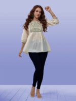 Navy Ankle Length Leggings - Image 3