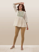 Beige Ankle Length Leggings - Image 7