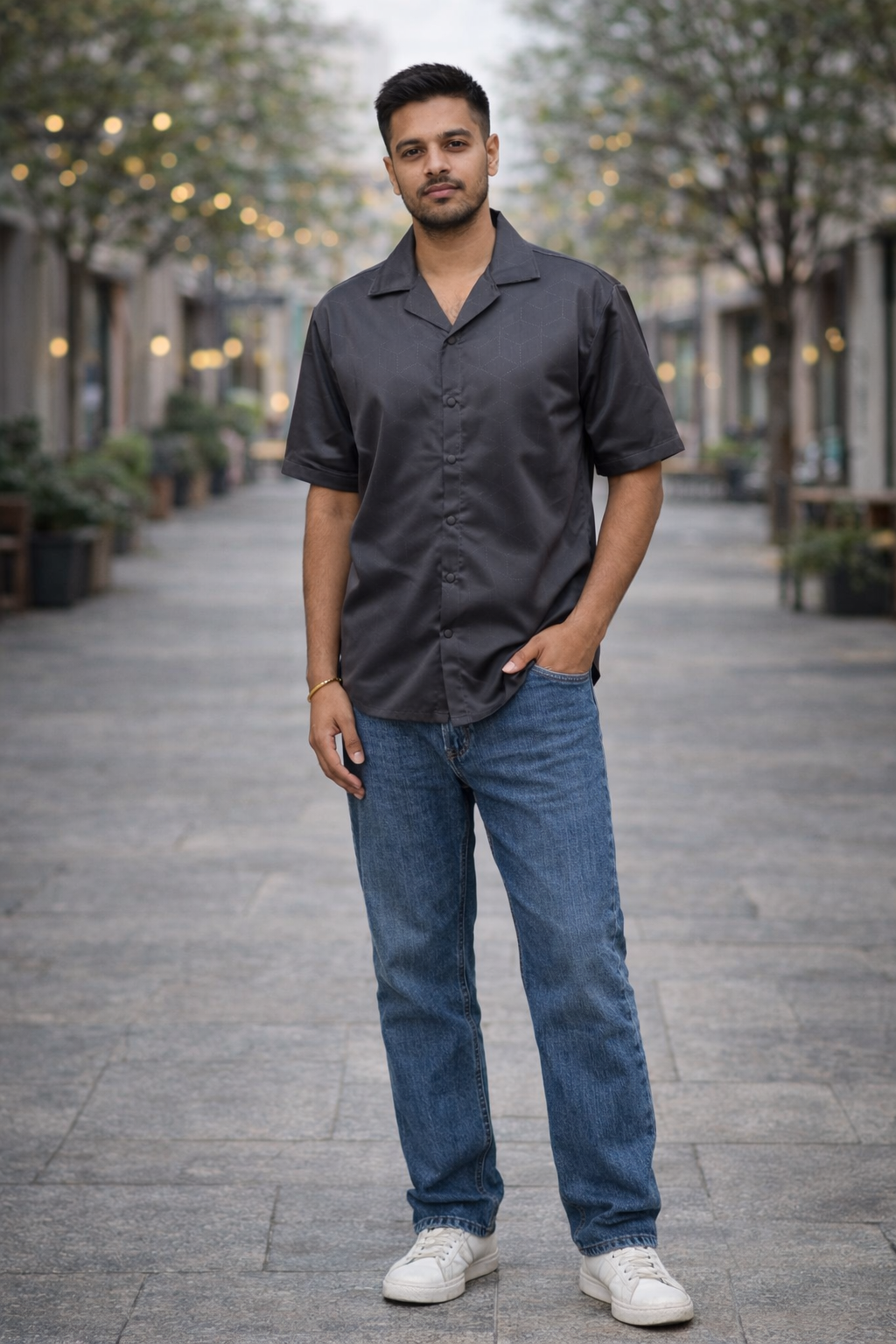 ChatGPT Image Apr 16, 2026, 11_13_05 PM Charcoal Grey Casual Shirt - Image 1