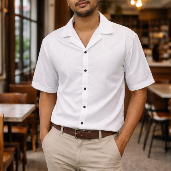 Classic White Textured Shirt
