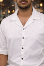 Classic White Textured Shirt - Image 3
