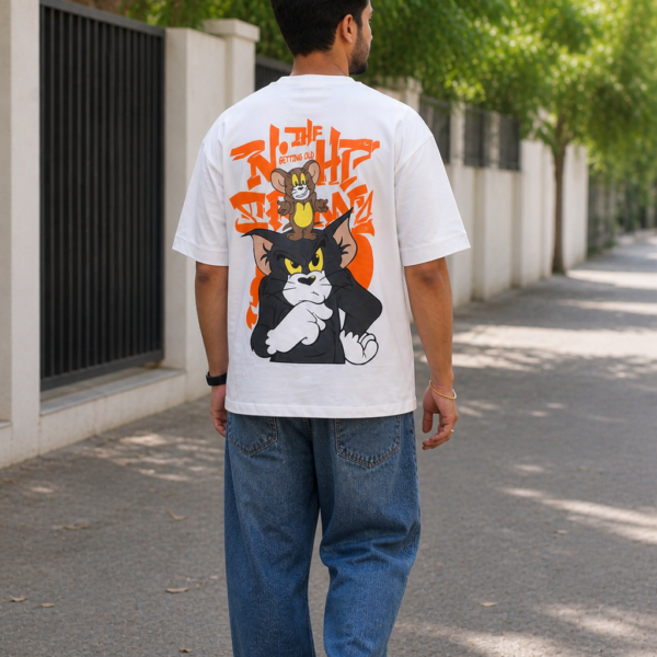 Tom & Jerry Graphic Printed Regular Fit T-Shirt for Men