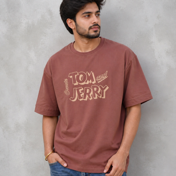 Tom & Jerry Graphic Printed Regular Fit T-Shirt for Men
