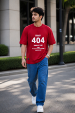 404 Human Not Found Printed T-Shirt - Image 2