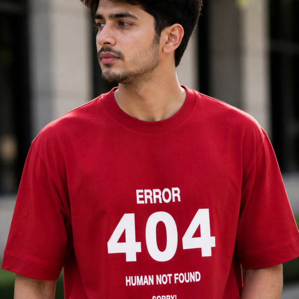 404 Human Not Found Printed T-Shirt