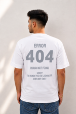 404 Human Not Found Casual T-Shirt - Image 3