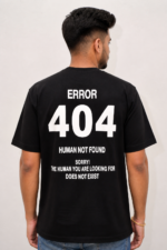 404 Human Not Found Graphic T-Shirt - Image 3