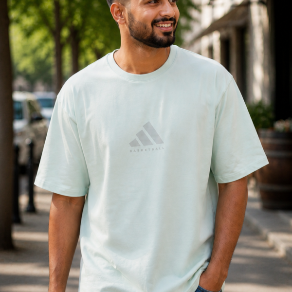 Basketball Logo Printed Casual T-Shirt