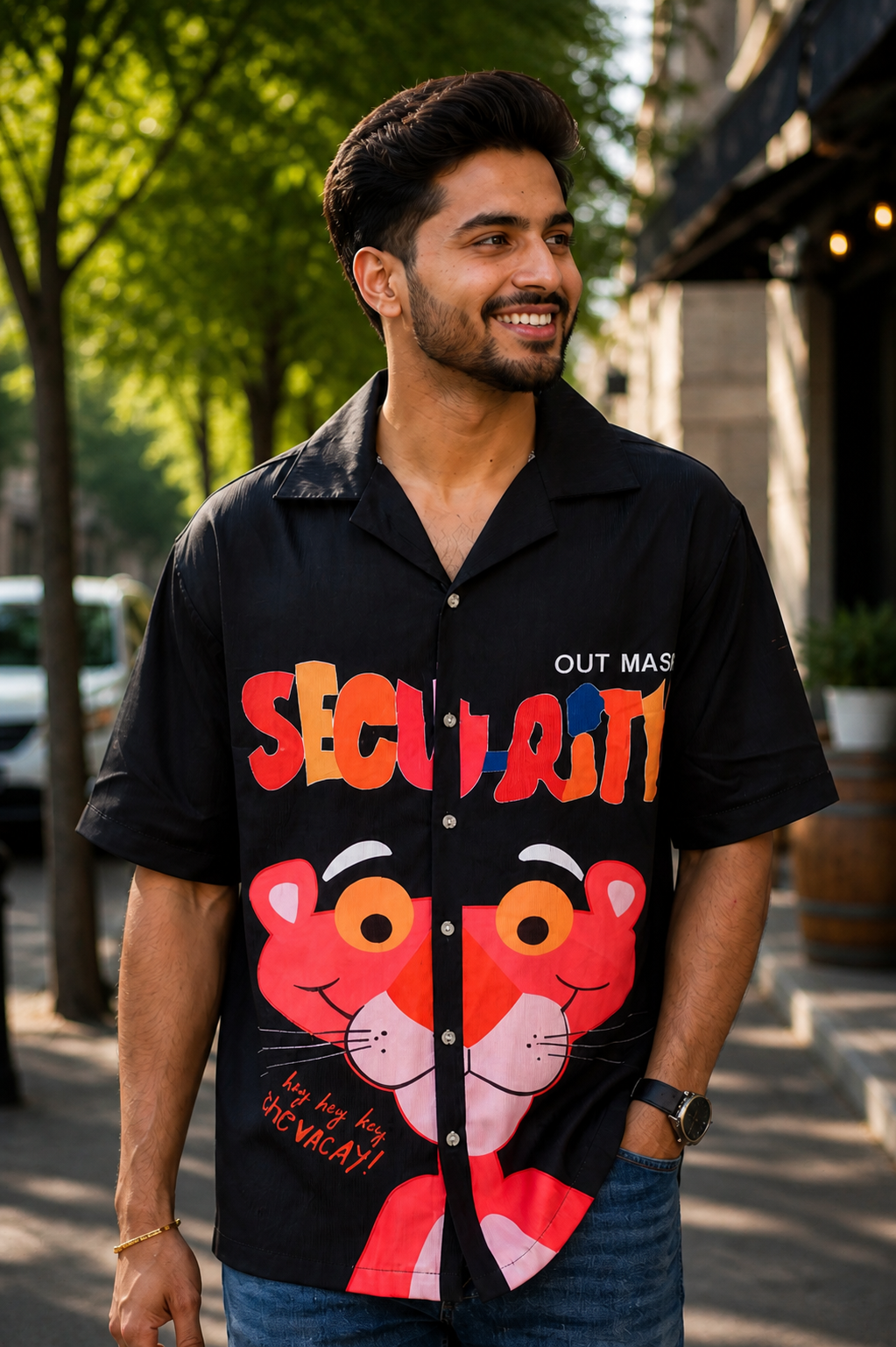 ChatGPT Image May 3, 2026, 04_51_02 PM Pink Panther Graphic Printed Casual Shirt - Image 1