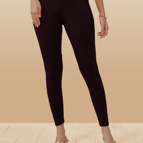 Maroon Ankle Length Leggings