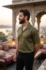 The Emerald Geometric Cuban Shirt - Image 2