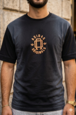 Adidas Originals Blocked Trefoil Graphic T-Shirt in Dark Grey/Black - Image 2