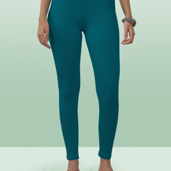 Blue Green Ankle Length Leggings