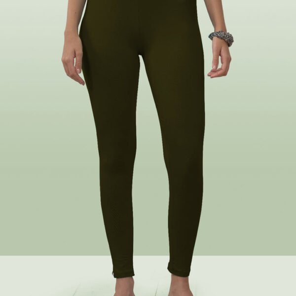 Olive Ankle Length Leggings
