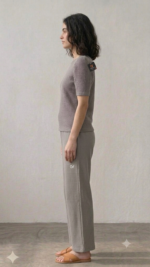 Essential Texture: Modern Waffle-Knit Crew-Neck T-Shirt - Image 4
