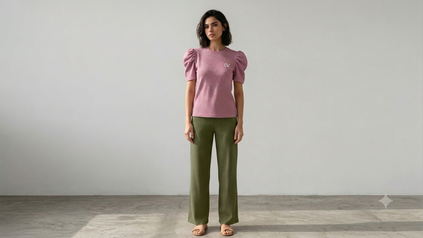 Gemini_Generated_Image_3sb4q33sb4q33sb4 Modern Elegance: Textured Puff-Sleeve Essential T-Shirt - Image 1