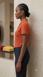 Modern Heritage: Textured Polo with Sophisticated Accents - Image 2
