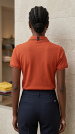 Modern Heritage: Textured Polo with Sophisticated Accents - Image 3