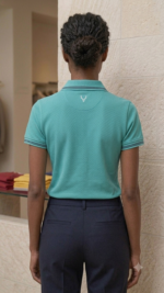 Classic Sport-Chic: Textured Polo with Contrast Trim - Image 3