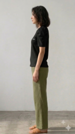 Modern Sophistication: Textured Puff-Sleeve Essential T-Shirt - Image 3