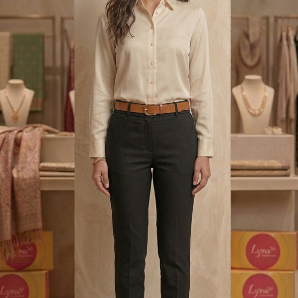 Everyday Comfort: Premium Cotton Tailored Pants