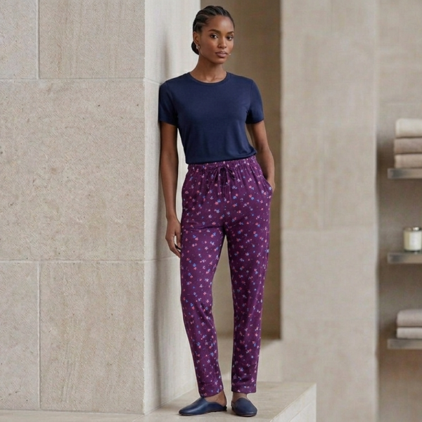 Serene Comfort: Women's Floral Printed Lounge Pajama
