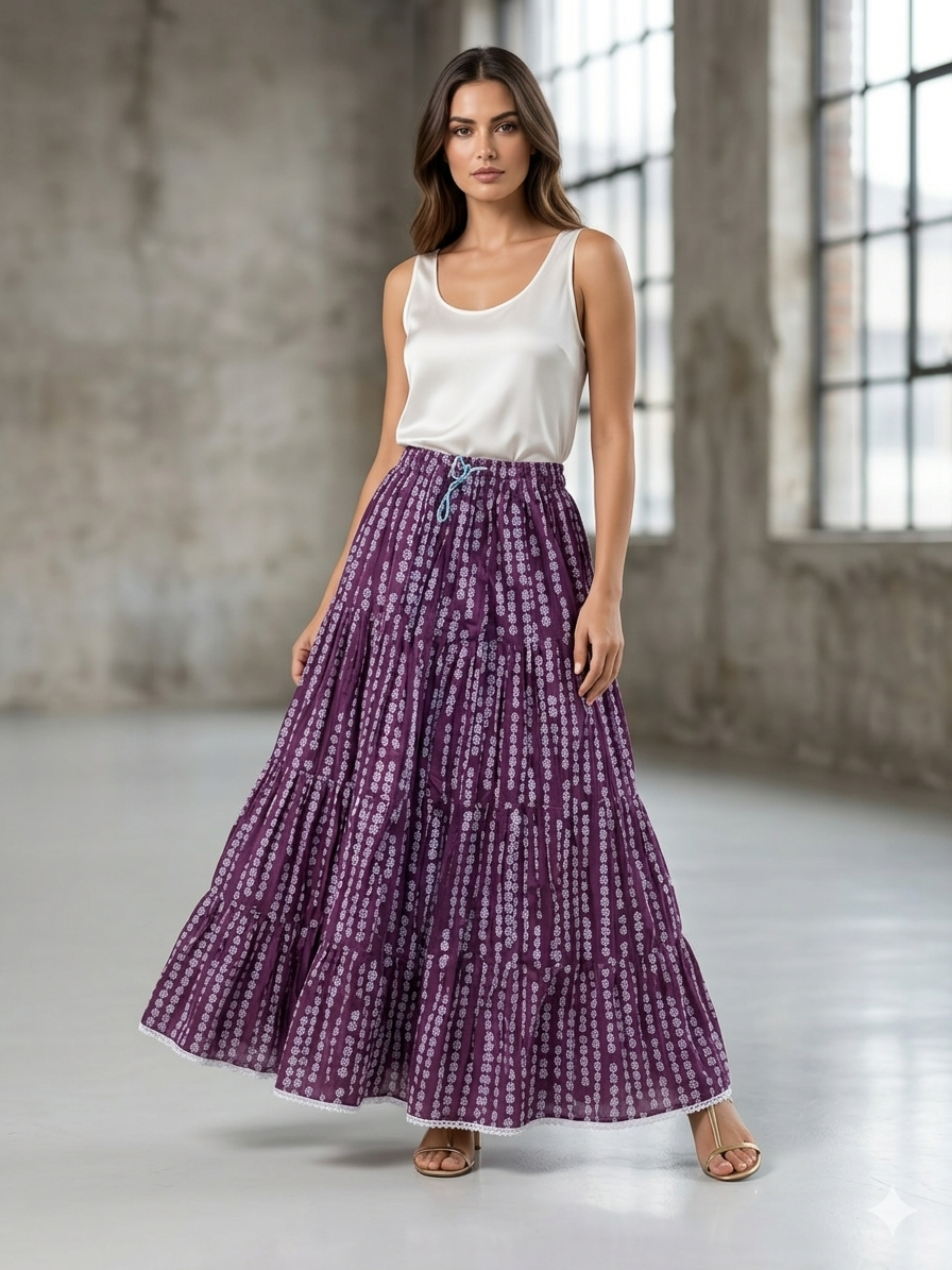 Gemini_Generated_Image_k544oxk544oxk544 Amethyst Dream Tiered Maxi Skirt - Image 1