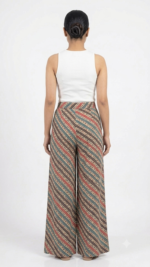 Multicolor Striped Wide-Leg Palazzo Pants - Image 3