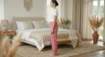 Tropical Escape: Botanical Print Lounge Pajama - Image 3