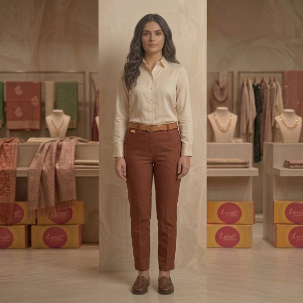 Refined Ease: Classic Tailored Cotton Pants