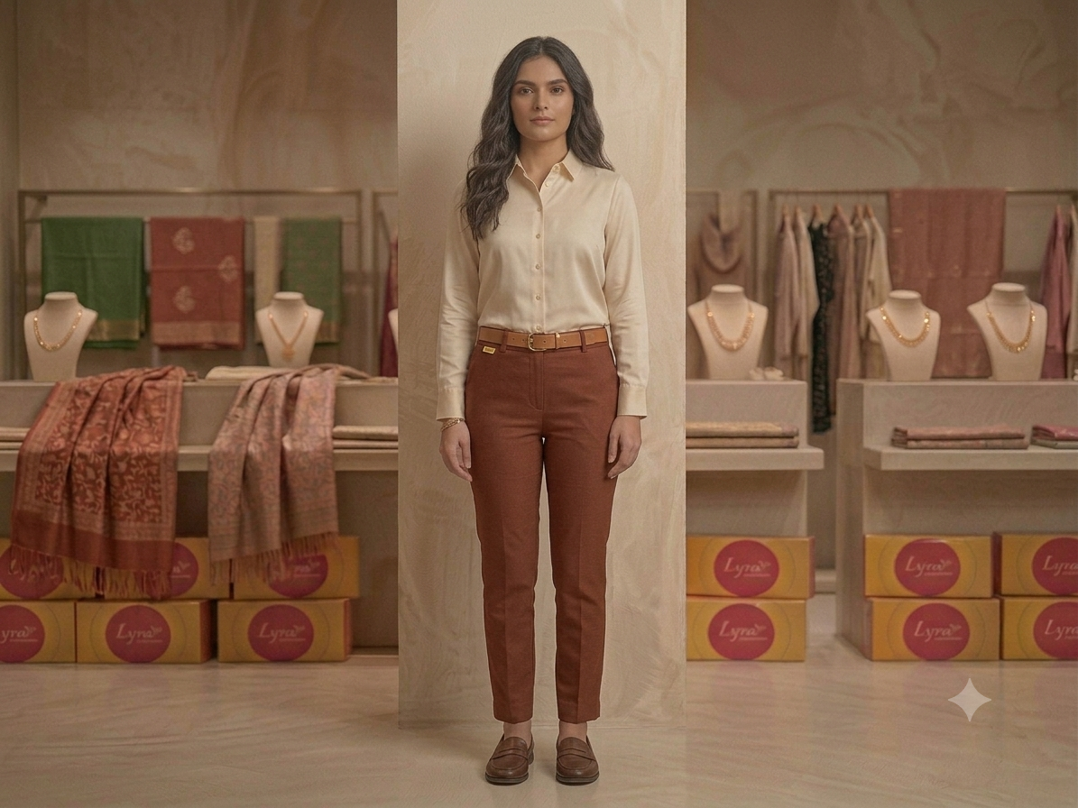 Gemini_Generated_Image_n1vp4in1vp4in1vp Refined Ease: Classic Tailored Cotton Pants - Image 1
