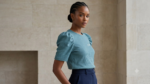 Everyday Chic: Textured Puff-Sleeve Essential T-Shirt
