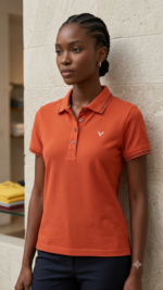 Modern Heritage: Textured Polo with Sophisticated Accents
