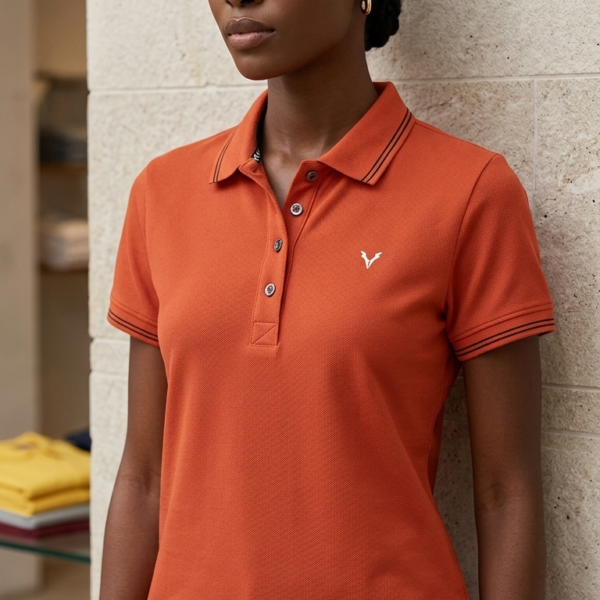 Modern Heritage: Textured Polo with Sophisticated Accents