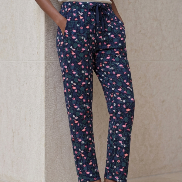 Tropical Charm: Flamingo Print Lounge Pajama