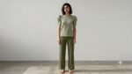 Everyday Sophistication: Textured Puff-Sleeve Essential T-Shirt