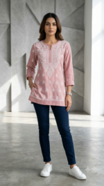 Mauve Embroidered Kurti
