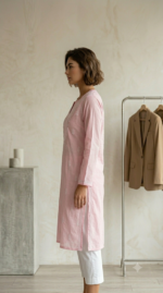Pink Embroidered Kurti - Image 3