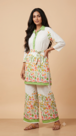 Sage & Flora Collared Co-Ord Set with Fabric Belt - Image 2